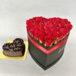 Combo of Rose Box with Cake