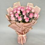 20 Pink Rose Bunch
