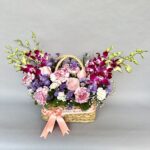 Mix Flower Jute Basket