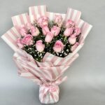 20 Pink Roses Bunch