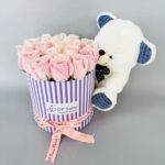 Pink Roses with Teddy