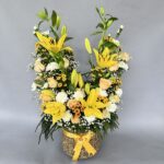 Jute Basket of Mix Flowers