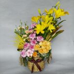 Exotic Mix Flower Jute Basket
