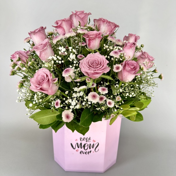 Pink Roses in Box