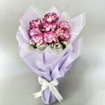 8 Purple Shadded Carnation Bunch