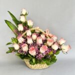 Emma Roses in Jute Basket