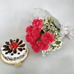 Combo of Cake & Carnation Bunch