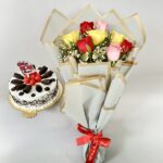 Combo of Mix Roses & Cake