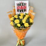 12 Yellow  Roses Bunch