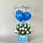 Air Balloon with Fresh Flower