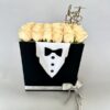 Peach Roses in Tuxedo Box