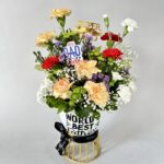 Mix Flower in Metal Base( DAD Theme)