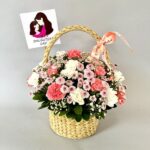 Mix Flower Flower Jute Basket