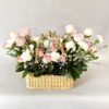 Rose & Carnation Jute Basket