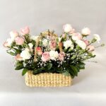 Rose & Carnation Jute Basket