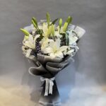 White Lille & Carnation Bunch