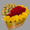 Red Rose & Ferrero Rocher in Box