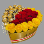 Red Rose & Ferrero Rocher in Box