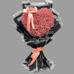 Pink Gipsy in Heart Shape Bunch