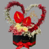 Mix Flowers in Heart Shape Arrangement