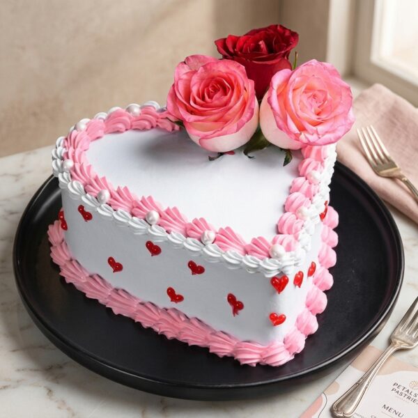 Blooming Roses Valentine Cake