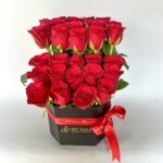 28 Red Roses in Box