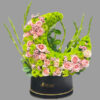 Mix Exotic Flower Box ( Moon Shape Arrangement)