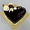 Half Kg Heart Truffle Eggless Cake