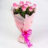 10 pink rose Ully paper packing  bunch