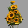 Sunflower in Metal Base