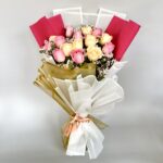 Pink & Peach Rose Bunch