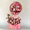 Envelope Box of Roses with Air Balloon