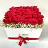 50 Red Roses in Box