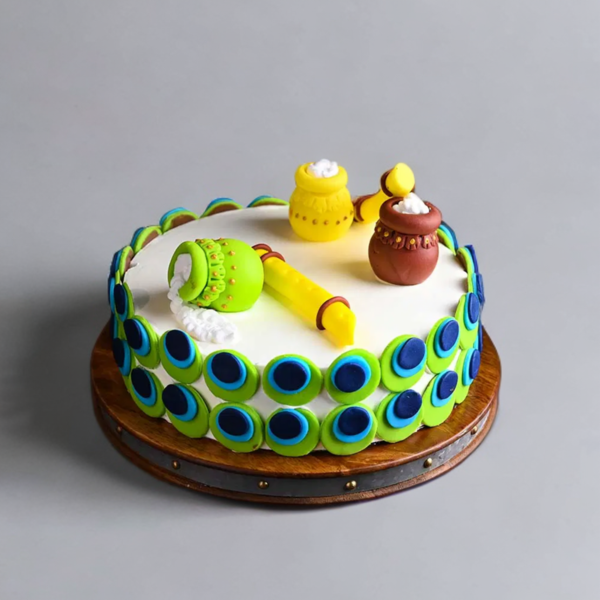 Mystical Melody Janmashtami Fondant Cake