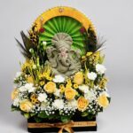 Fresh Floral Decor For Ganpati Ji