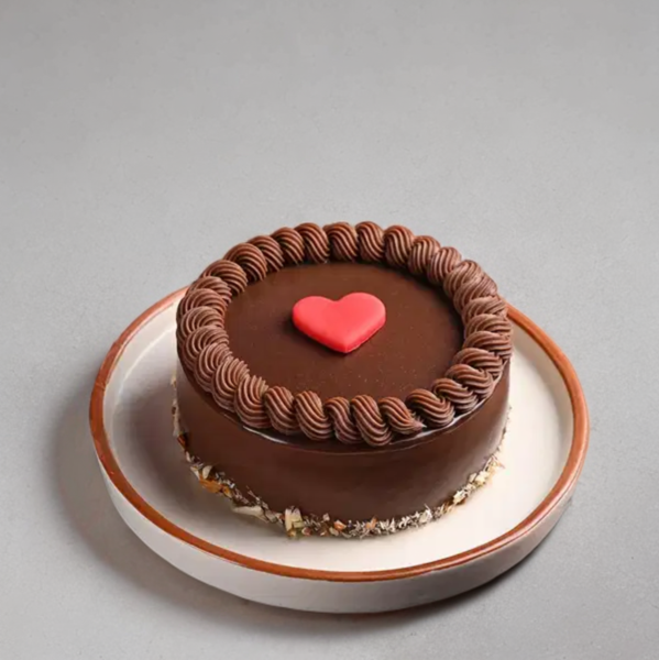 Chocolate Truffle Cake With Heart
