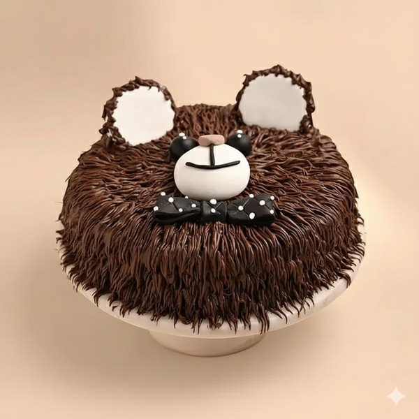 Bow-Tied Bear Cake