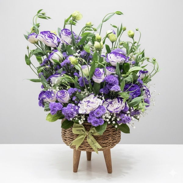 Estoma & Daisy in Jute Basket