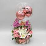 Basket of Mix Flower with Air Balloon