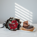 Combo of Cake & Rose Bunch