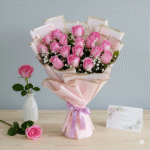 17 Pink Rose Bunch
