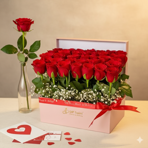 35 Red Rose in Box