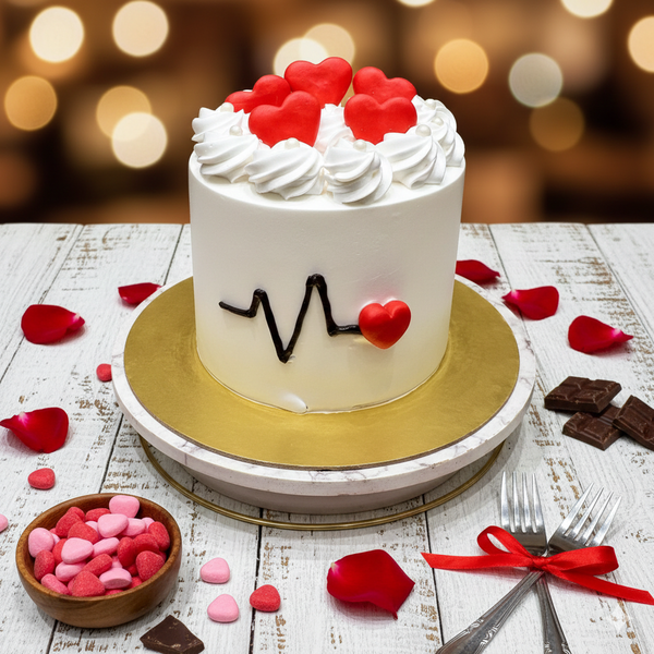Heart Beat Designer Cake