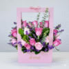 Pink Theme Roses in Handle Box