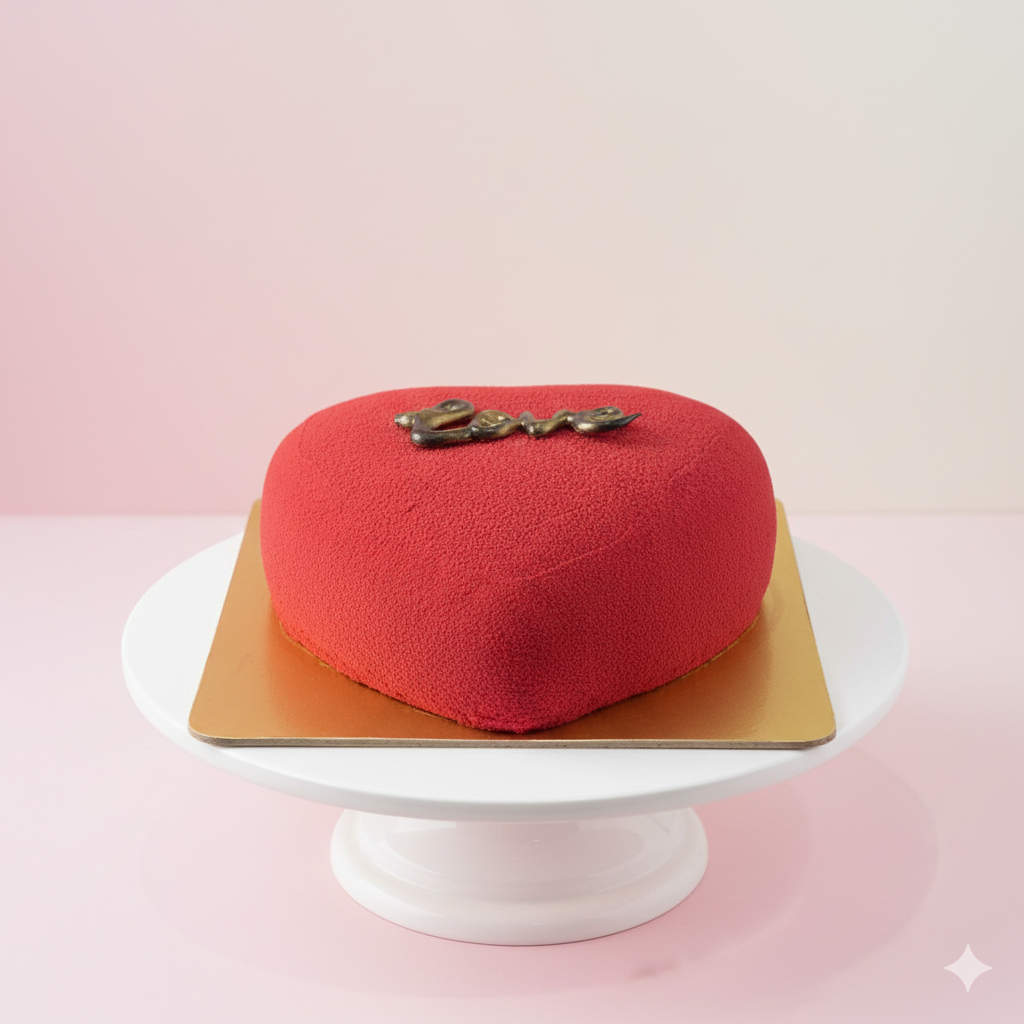 Chocolate Truffle Heart Shape Cake