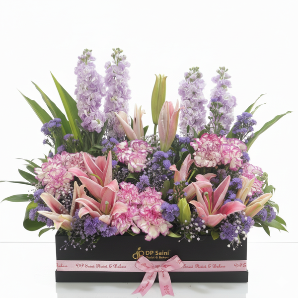 Exotic Mix Flower Purple-Pink Theme Box