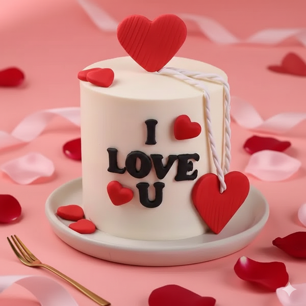 I Love You Chocolate Cake