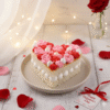 Strawberry Romance Heart Cake