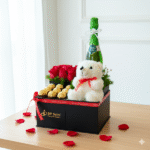 Combo of Roses , Teddy , Chocolate & Champagne Bottle
