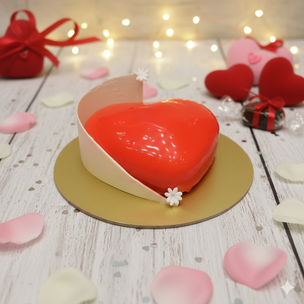 Heart Shape Red Velvet Cake